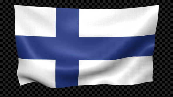 Finland Flag Waving Looped