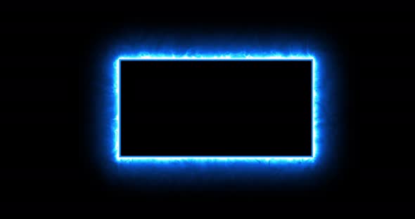 Rectangle Frame of Energy Neon Smoke