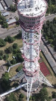 Kyiv, Ukraine TV tower Vertical video