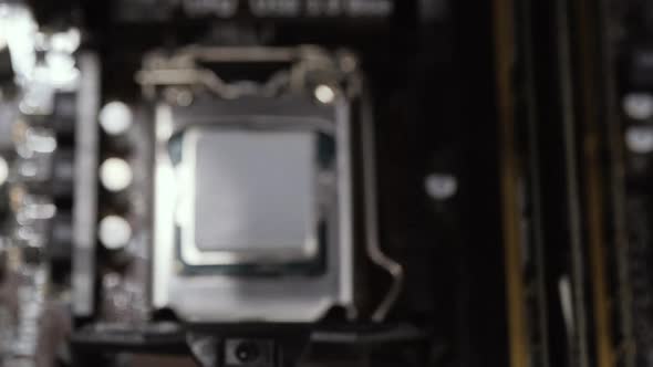 Installing a Processor Cooler on the Motherboard and CPU
