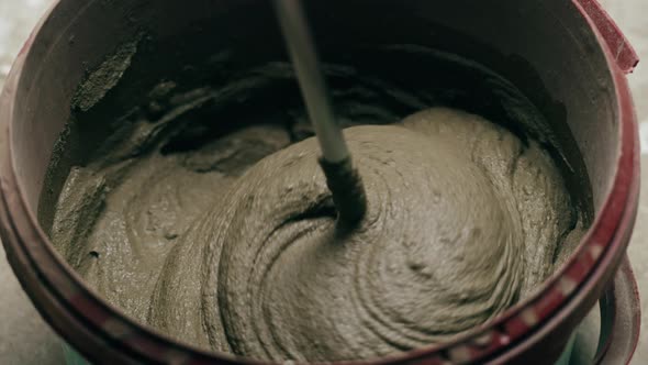 Mixing Cement Top View