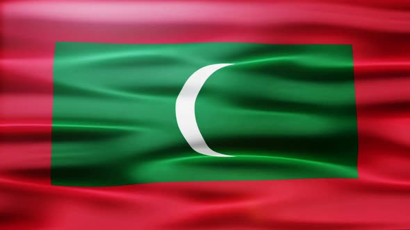 Maldives Flag Waving
