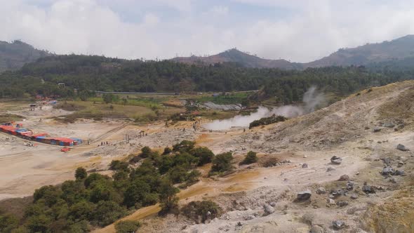 Volcanic Plateau Indonesia Dieng Plateau