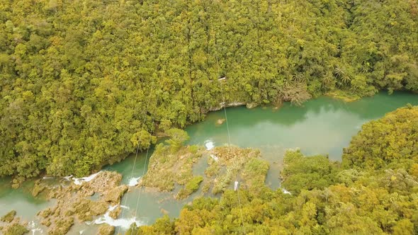 Attraction Zipline in the Jungle Bohol, Philippines