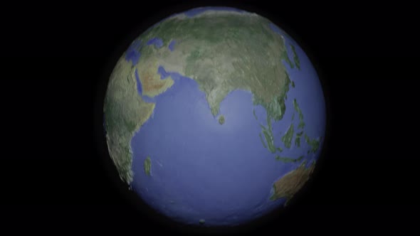 Seamless Loop of Old Projector Style Globe