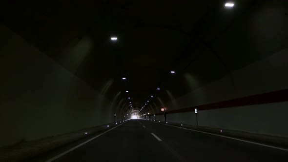 Driving Through Tunnel