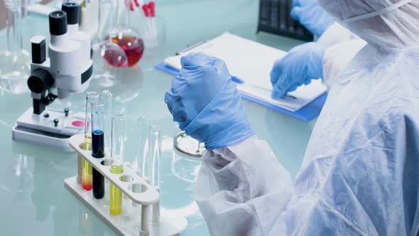 Researcher Working in High Security Laboratory alt