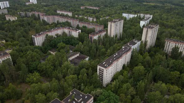 Aerial view of Chernobyl Ukraine exclusion zone Zone of high radioactivity