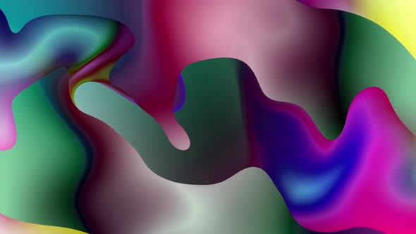 Abstract Gradient Colorful Liquid Waves Motion Animated Background