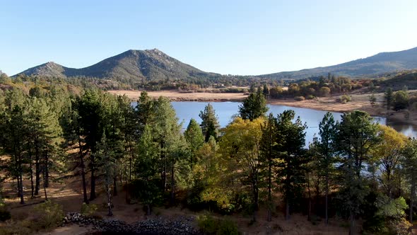 Aerial View of Lake Cuyamaca, California, USA