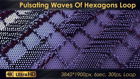 Pulsating Waves Of Hexagons Shapes Loops