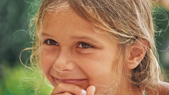 Happy Little Girl Having Fun at the Park alt