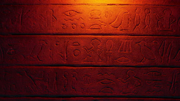 Fire Lights Wall Of Hieroglyphics