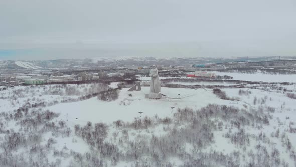 Aerial View of Alyosha Memorial Murmansk