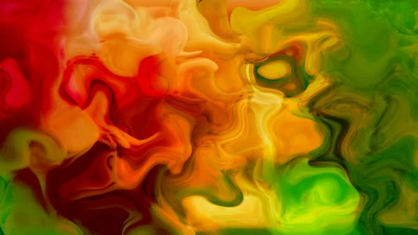 Abstract Background Green Red Color Ink Smoke Liquid