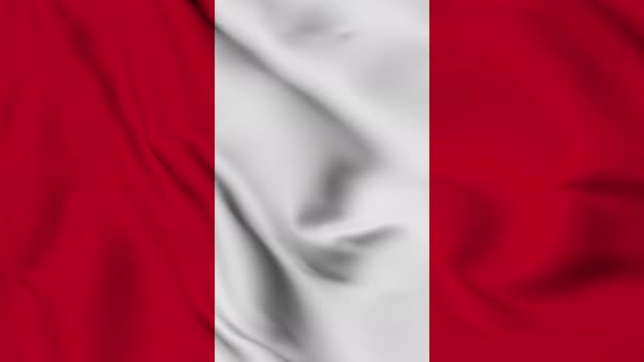 Peru flag seamless waving animation