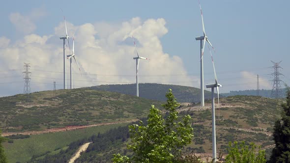 A Wind Farm Park in Power Plant Station