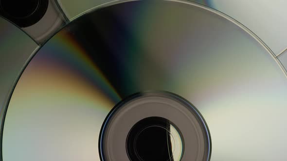 Rotating shot of compact discs