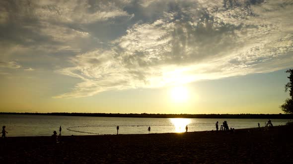 Time lapse of Passing Clouds Over the Ocean on Britannia Beach, Ottawa