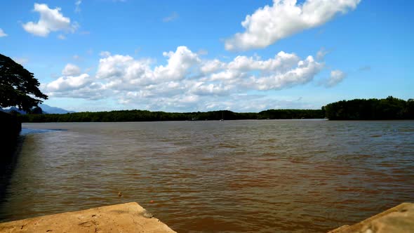 Time lapse of the river in Krabi (Thailand). (Time lapse - Angle 6)