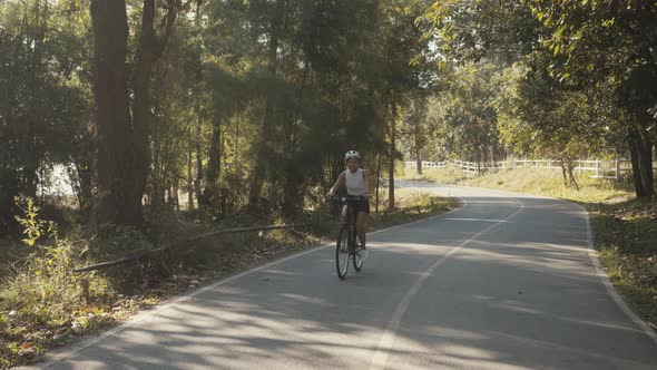 Cyclist Girl Training