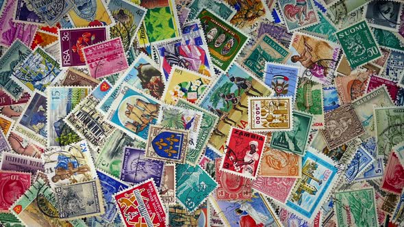 Pile Of Stamps From Around The World