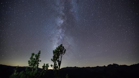 Stars and Milky Way Night Time Lapse
