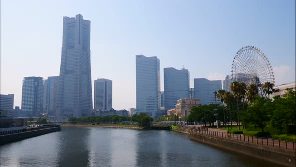 Beautiful building around Yokohama city in Japan