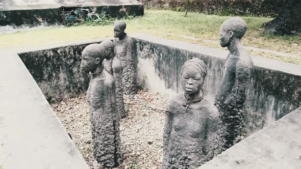 Historical Monument to Slaves in Stone Town Zanzibar Island Tanzania Africa