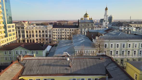 Stock Video Drone Aerial View  Footage of Rostov on Don Capital of South Russia