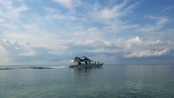 Motor Boat In Calm Sea