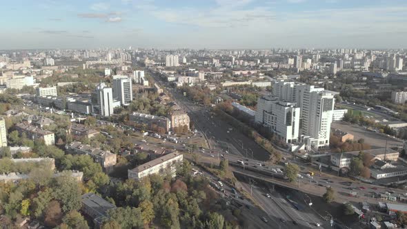 Kyiv, Ukraine. City View. Aerial Landscape