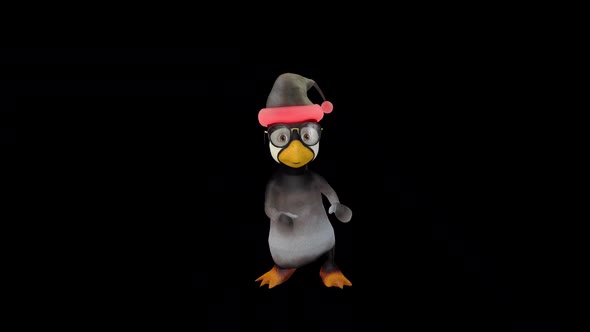 Cartoon Pengui Dance 2 - Christmas Concept