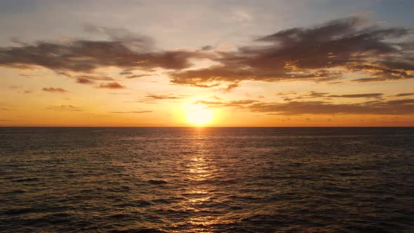 Landscape view of sunset  sand beach on holiday summer background.