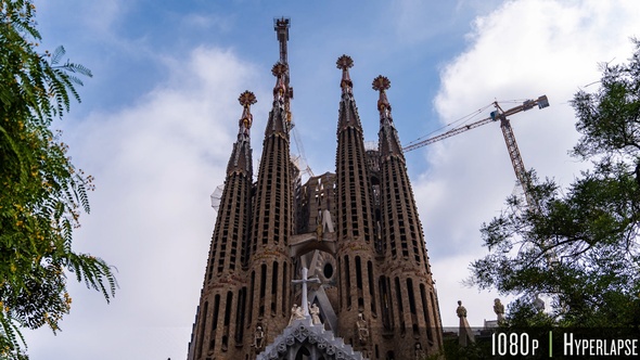 Sagrada Familia Barcelona Time Lapse of Construction