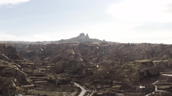 Aerial view of old Cappadocia Park in Turkey