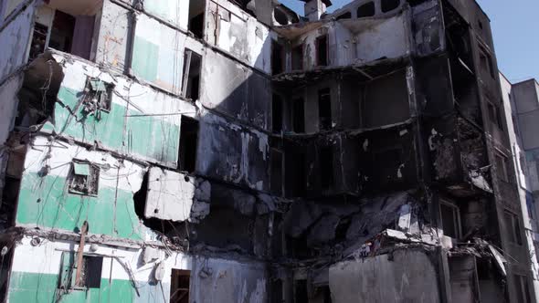 War in Ukraine  Destroyed Building in Borodyanka Bucha District