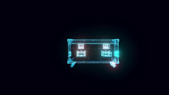 photo equipment case hologram Rotating 4k alt