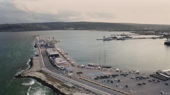 Varna marina and Varna port, Bulgaria