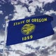 Oregon Flag With Sky - VideoHive Item for Sale