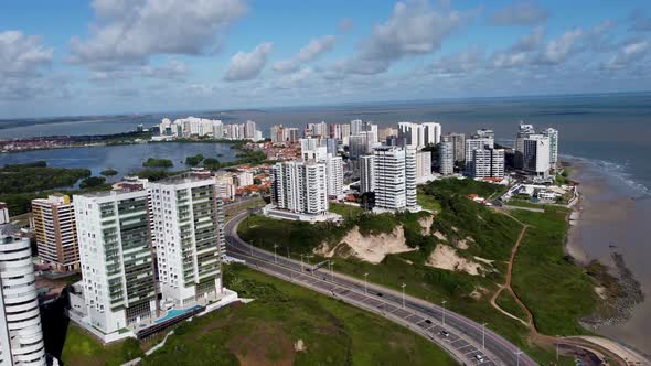 Sao Luis Maranhao at Northeast Brazil. Landmark of historic city.