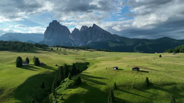 Beautiful summer day in the Dolomites mountains