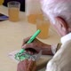 A tender grandpa painting a drawing as a hobby. Senior man - old man or grandpa painting a drawing - VideoHive Item for Sale