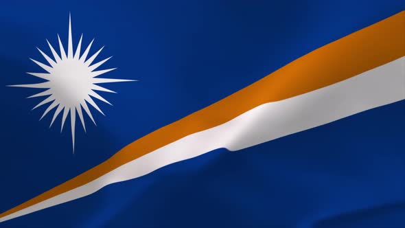 Marshall Islands Waving Flag Animation 4K Moving Wallpaper Background