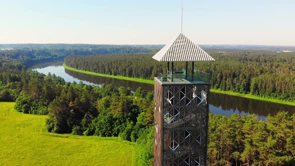 Unique Architecture Observation Tower In Nature