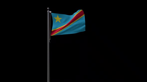 Democratic Republic Of The Congo Flag With Alpha 2K