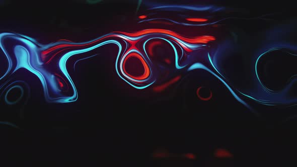 Abstract glowing neon lines in a seamless loop 4K