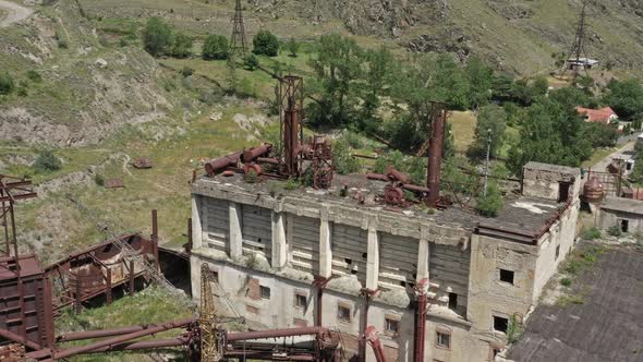 Aerial View of Old Abandoned Plant