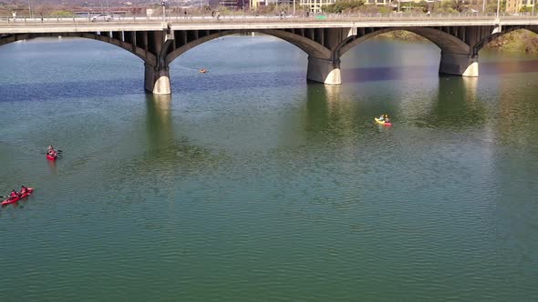 Austin, Texas Congress Bridge Aerial Pass