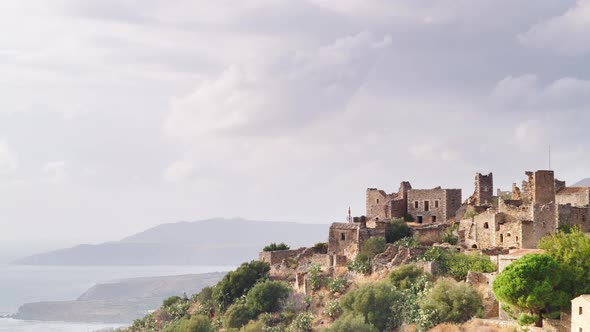 Old Tower Houses In Village Vathia On Mani, Greece